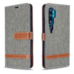 Housse Xiaomi Mi Note 10 Tissu et Effet Cuir à Lanière Housse Xiaomi Mi Note 10 Tissu et Effet Cuir à Lanière