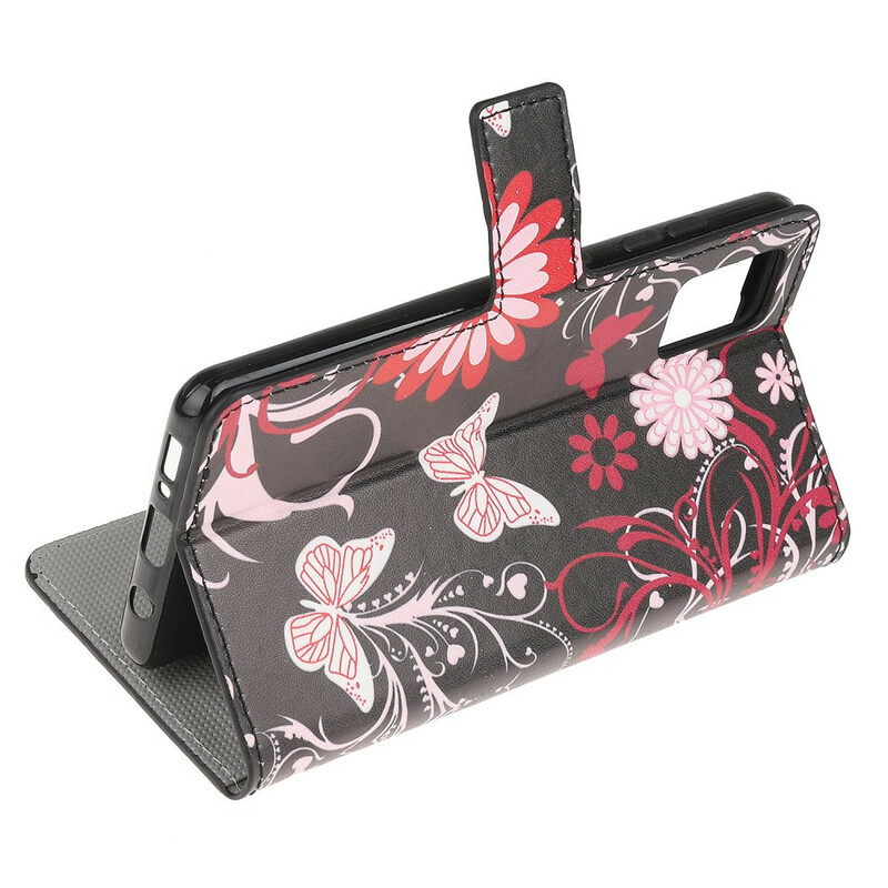 Housse Samsung Galaxy A51 Papillons et Fleurs Housse Samsung Galaxy A51 Papillons et Fleurs
