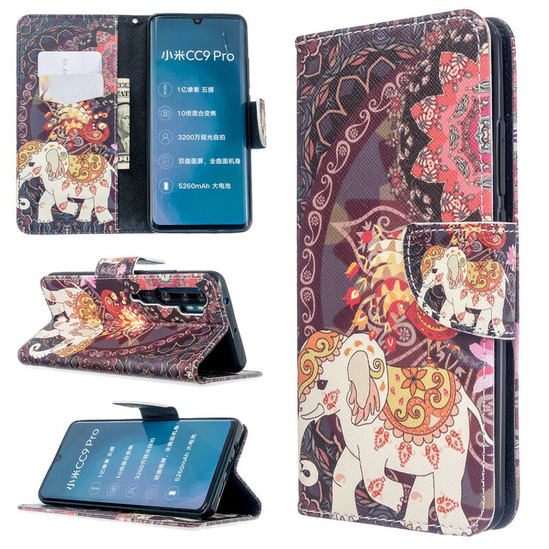 Housse Xiaomi Mi Note 10 Éléphants Indiens Housse Xiaomi Mi Note 10 Éléphants Indiens