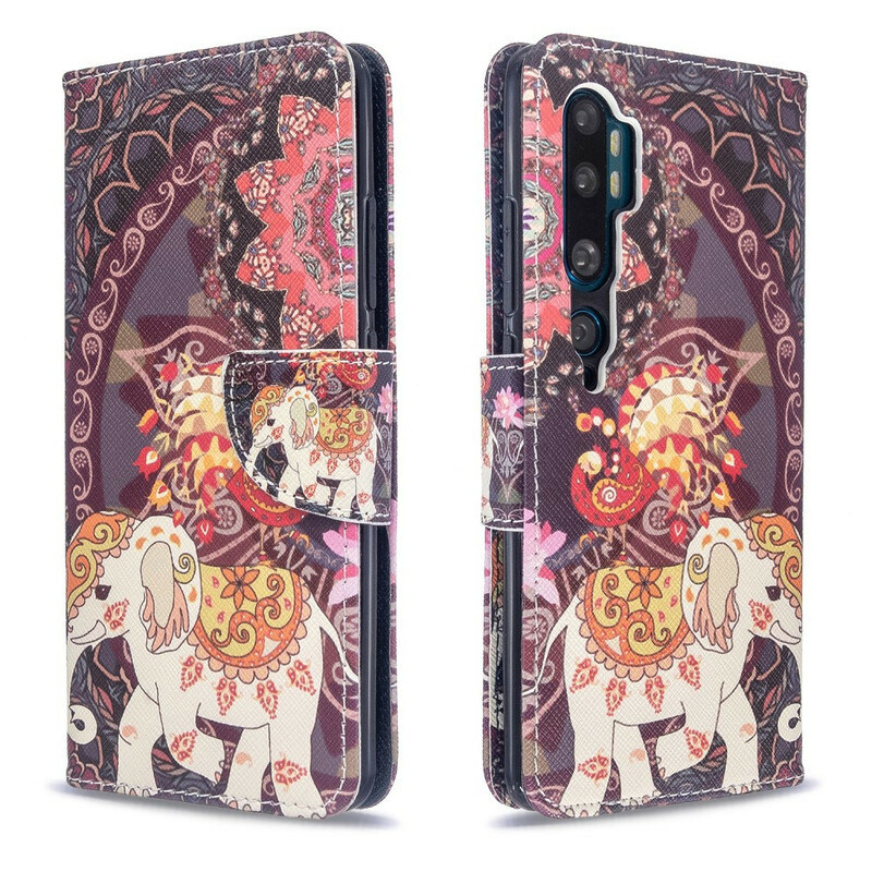 Housse Xiaomi Mi Note 10 Éléphants Indiens Housse Xiaomi Mi Note 10 Éléphants Indiens
