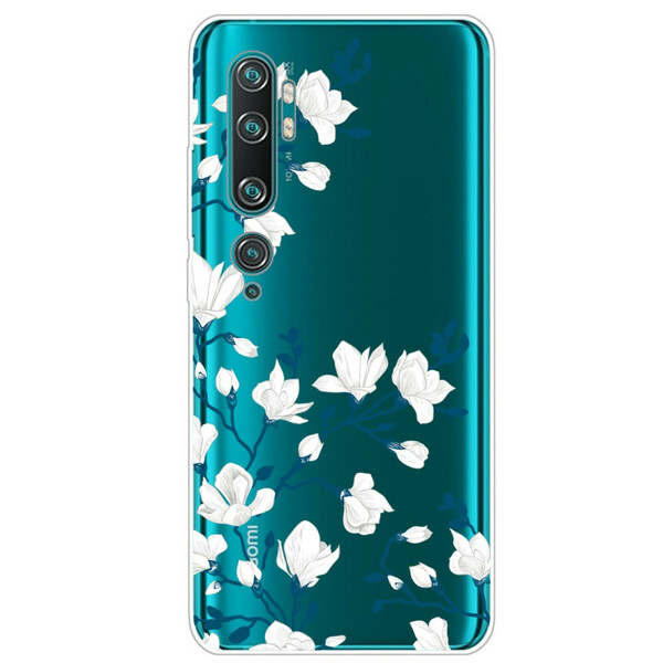 Coque Xiaomi Mi Note 10 Fleurs Blanches