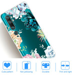 Coque Xiaomi Mi Note 10 Transparente Fleurs Aquarelle