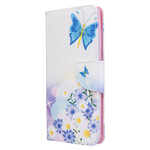Housse Samsung Galaxy A51 Papillons et Fleurs Peints
