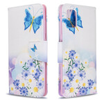 Housse Samsung Galaxy A51 Papillons et Fleurs Peints Housse Samsung Galaxy A51 Papillons et Fleurs Peints