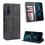 Flip Cover Honor 20 / Huawei Nova 5T Effet Cuir Vintage Stylisé Flip Cover Honor 20 / Huawei Nova 5T Effet Cuir Vintage Stylisé