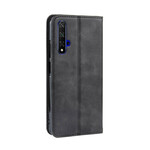 Flip Cover Honor 20 / Huawei Nova 5T Effet Cuir Vintage Stylisé Flip Cover Honor 20 / Huawei Nova 5T Effet Cuir Vintage Stylisé