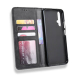 Flip Cover Honor 20 / Huawei Nova 5T Effet Cuir Vintage Stylisé Flip Cover Honor 20 / Huawei Nova 5T Effet Cuir Vintage Stylisé