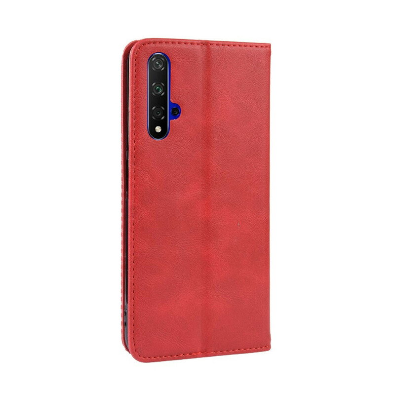 Flip Cover Honor 20 / Huawei Nova 5T Effet Cuir Vintage Stylisé Flip Cover Honor 20 / Huawei Nova 5T Effet Cuir Vintage Stylisé
