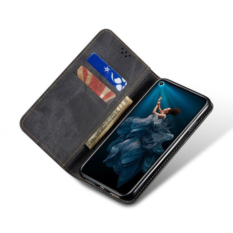 Flip Cover Honor 20 / Huawei Nova 5T Simili Cuir Texture Jeans Flip Cover Honor 20 / Huawei Nova 5T Simili Cuir Texture Jeans
