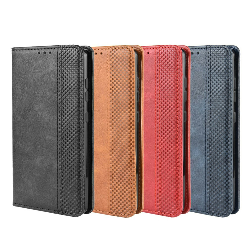 Flip Cover Samsung Galaxy A51 Effet Cuir Vintage Stylisé Flip Cover Samsung Galaxy A51 Effet Cuir Vintage Stylisé