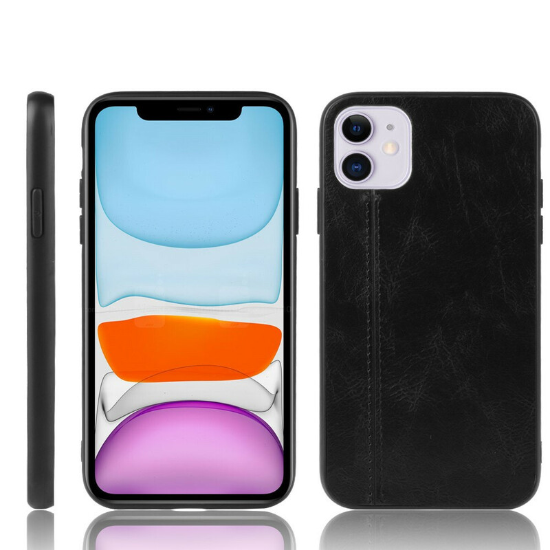 Coque iPhone 11 Style Cuir Coutures
