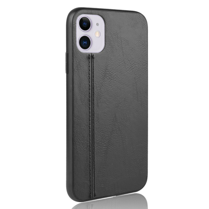 Coque iPhone 11 Style Cuir Coutures