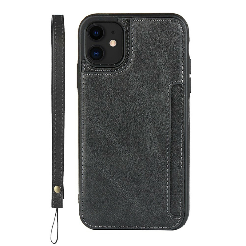 Coque iPhone 11 Porte-Cartes Support et Lanière Coque iPhone 11 Porte-Cartes Support et Lanière