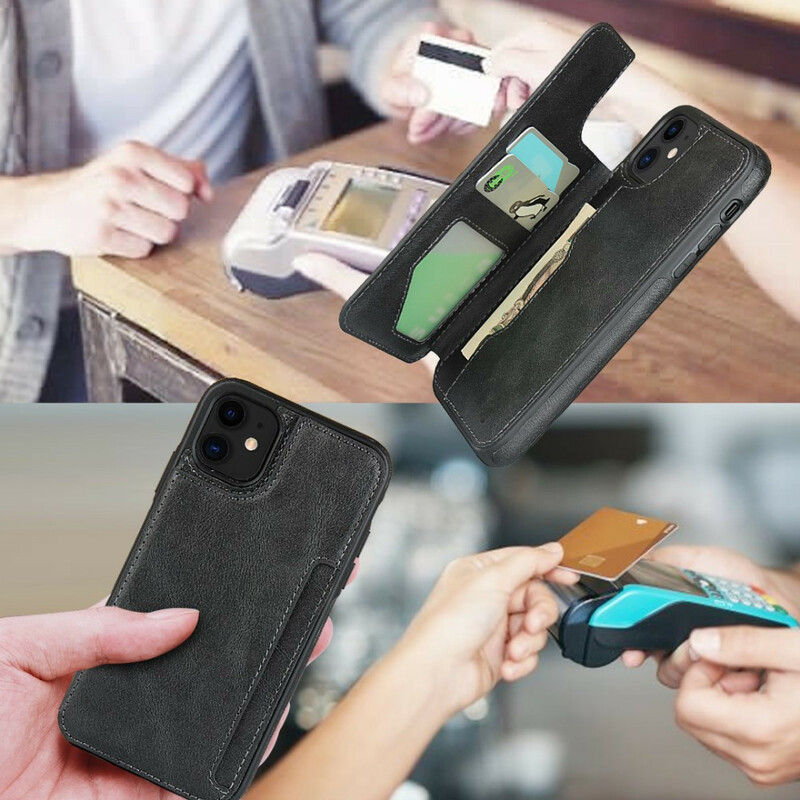 Coque iPhone 11 Porte-Cartes Support et Lanière