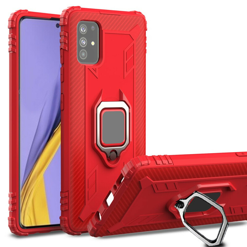Coque Samsung Galaxy A51 Ring et Fibre Carbone Coque Samsung Galaxy A51 Ring et Fibre Carbone