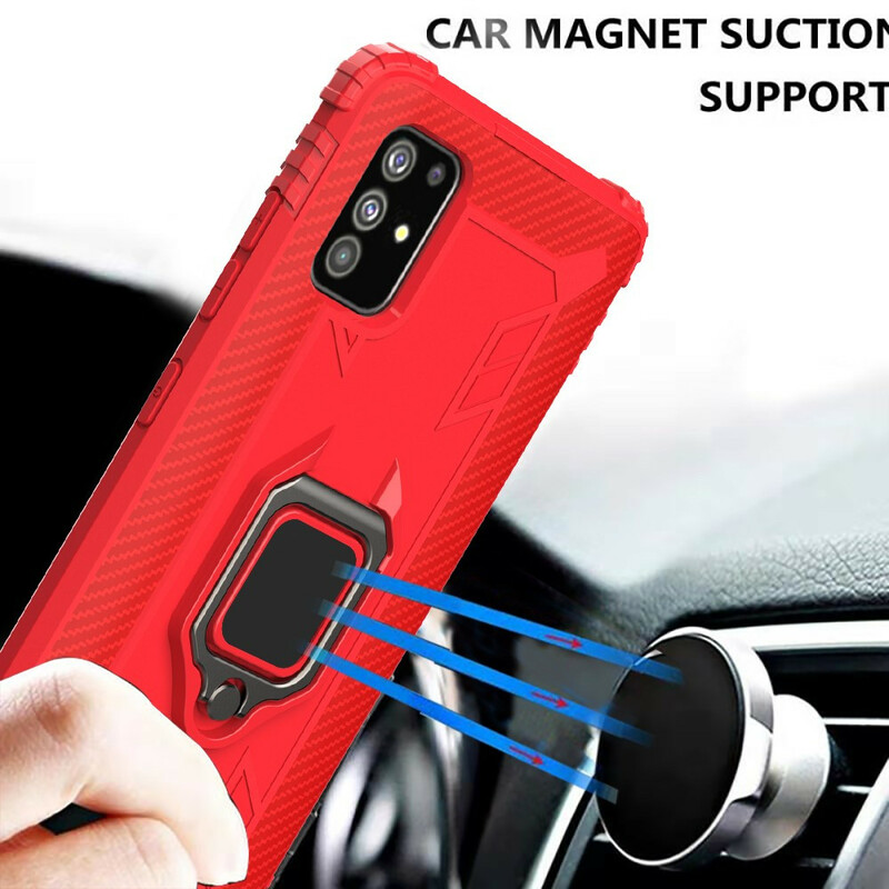 Coque Samsung Galaxy A51 Ring et Fibre Carbone Coque Samsung Galaxy A51 Ring et Fibre Carbone