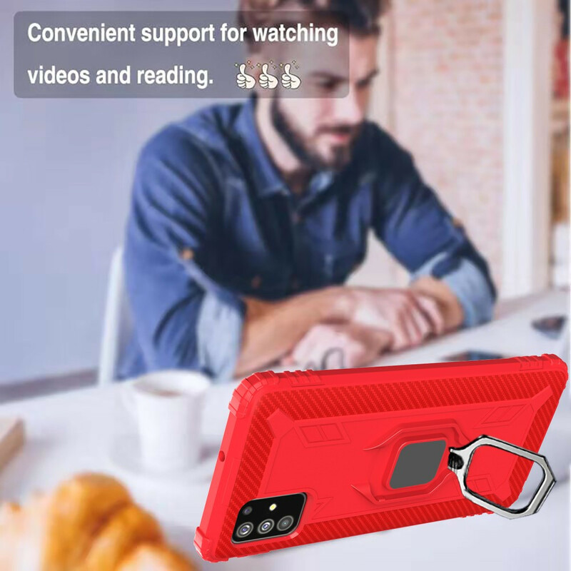 Coque Samsung Galaxy A51 Ring et Fibre Carbone Coque Samsung Galaxy A51 Ring et Fibre Carbone