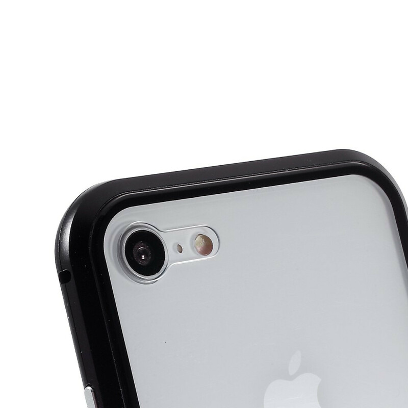 Coque iPhone 8 / 7 Rebords Métal et Verre Trempé Coque iPhone 8 / 7 Rebords Métal et Verre Trempé
