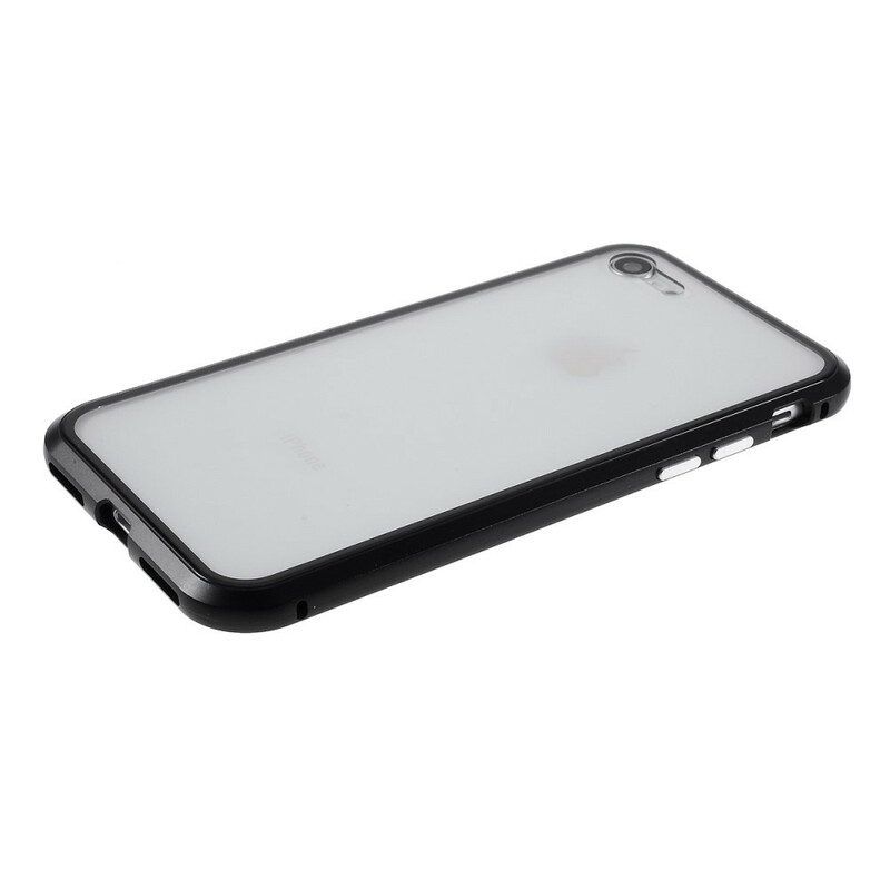 Coque iPhone 8 / 7 Rebords Métal et Verre Trempé Coque iPhone 8 / 7 Rebords Métal et Verre Trempé