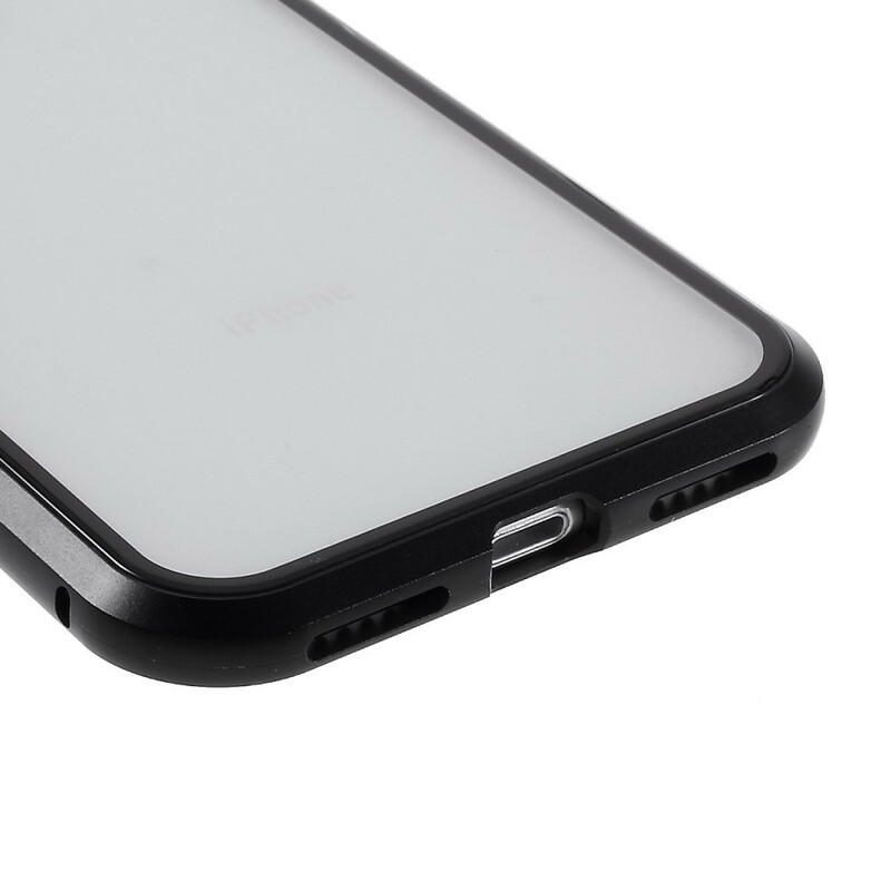 Coque iPhone 8 / 7 Rebords Métal et Verre Trempé Coque iPhone 8 / 7 Rebords Métal et Verre Trempé