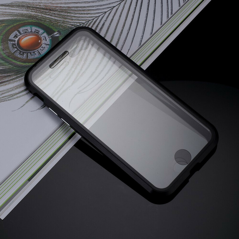 Coque iPhone 8 / 7 Rebords Métal et Verre Trempé Coque iPhone 8 / 7 Rebords Métal et Verre Trempé