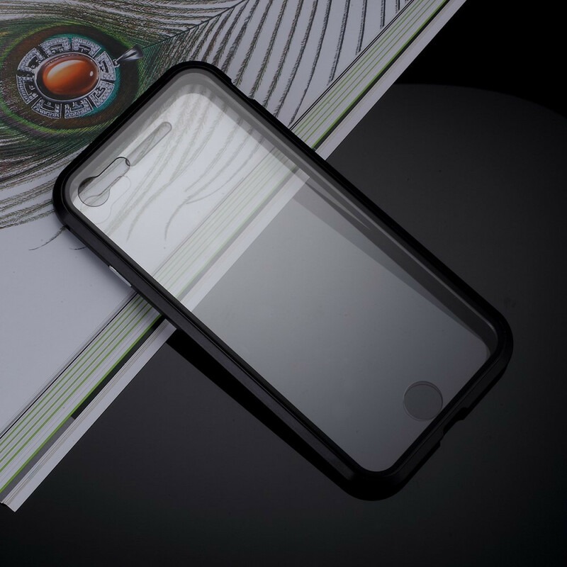 Coque iPhone 8 / 7 Rebords Métal et Verre Trempé Coque iPhone 8 / 7 Rebords Métal et Verre Trempé