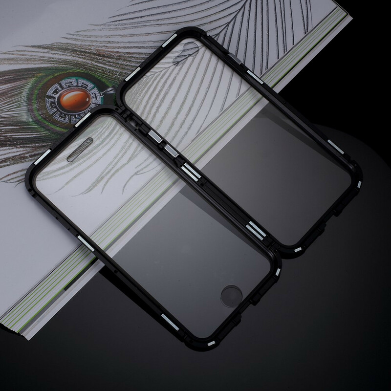 Coque iPhone 8 / 7 Rebords Métal et Verre Trempé Coque iPhone 8 / 7 Rebords Métal et Verre Trempé