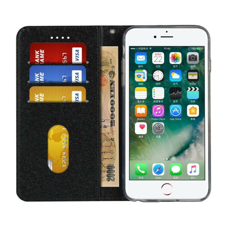 Flip Cover iPhone 8 / 7 Style Cuir Douceur avec Lanière Flip Cover iPhone 8 / 7 Style Cuir Douceur avec Lanière
