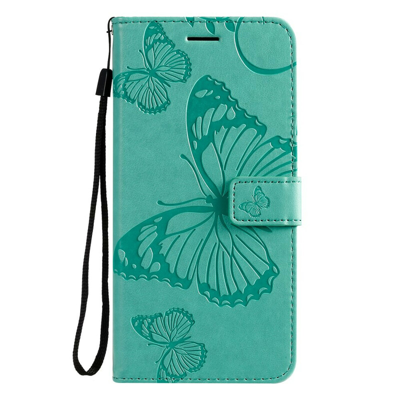Housse Xiaomi Redmi Note 8T Papillons Géants à Lanière