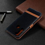 Housse Xiaomi Redmi Note 8T Tissu et Effet Cuir à Lanière Housse Xiaomi Redmi Note 8T Tissu et Effet Cuir à Lanière