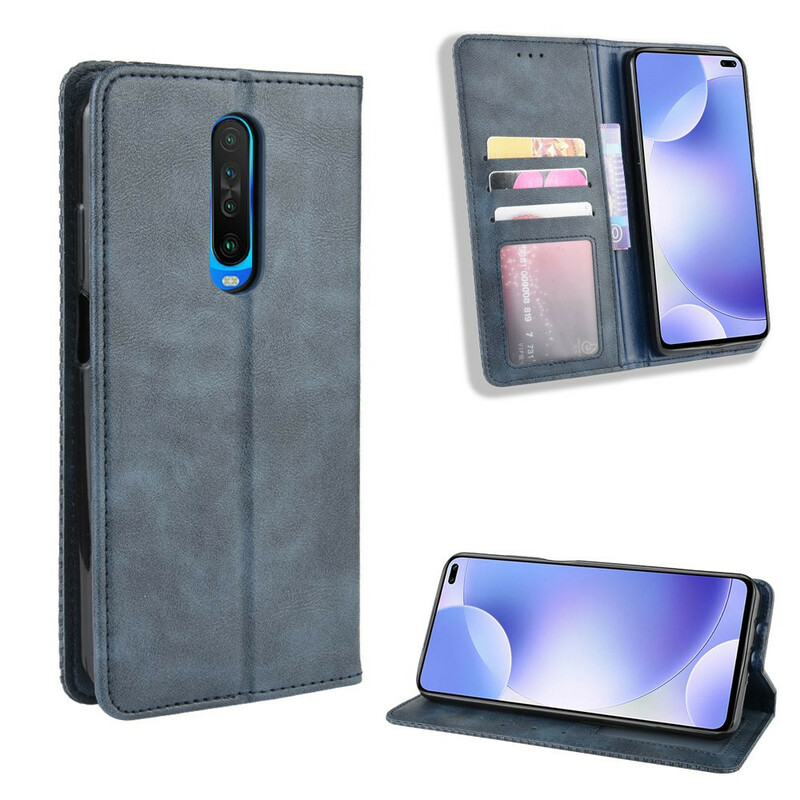 Flip Cover Xiaomi Redmi K30 Effet Cuir Vintage Stylisé Flip Cover Xiaomi Redmi K30 Effet Cuir Vintage Stylisé