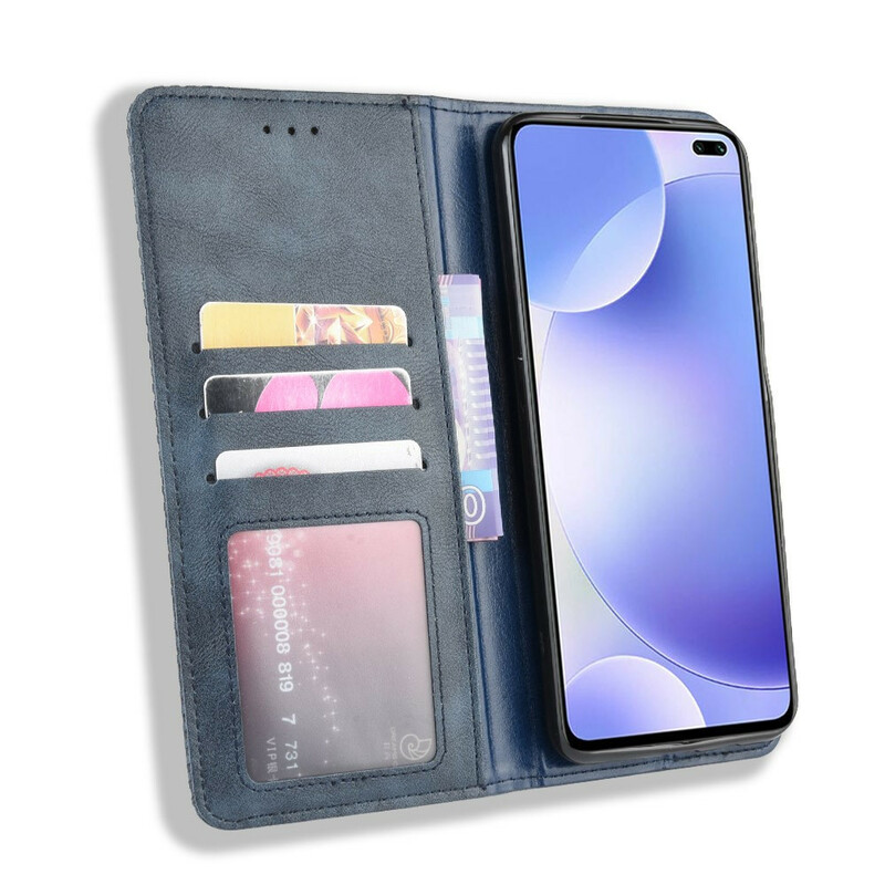 Flip Cover Xiaomi Redmi K30 Effet Cuir Vintage Stylisé Flip Cover Xiaomi Redmi K30 Effet Cuir Vintage Stylisé