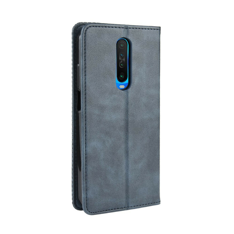 Flip Cover Xiaomi Redmi K30 Effet Cuir Vintage Stylisé