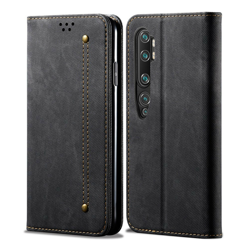 Flip Cover Xiaomi Mi Note 10 Tissu Jeans Flip Cover Xiaomi Mi Note 10 Tissu Jeans