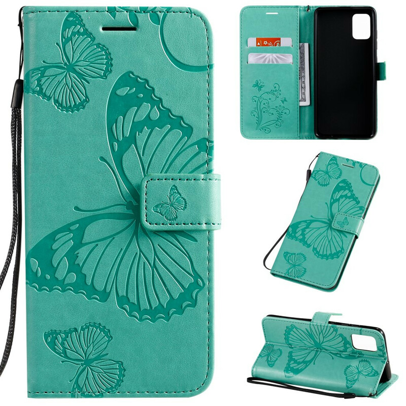 Housse Samsung Galaxy A51 Papillons Géants à Lanière Housse Samsung Galaxy A51 Papillons Géants à Lanière