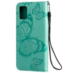 Housse Samsung Galaxy A51 Papillons Géants à Lanière Housse Samsung Galaxy A51 Papillons Géants à Lanière