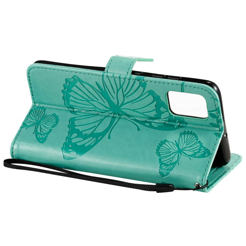 Housse Samsung Galaxy A51 Papillons Géants à Lanière Housse Samsung Galaxy A51 Papillons Géants à Lanière