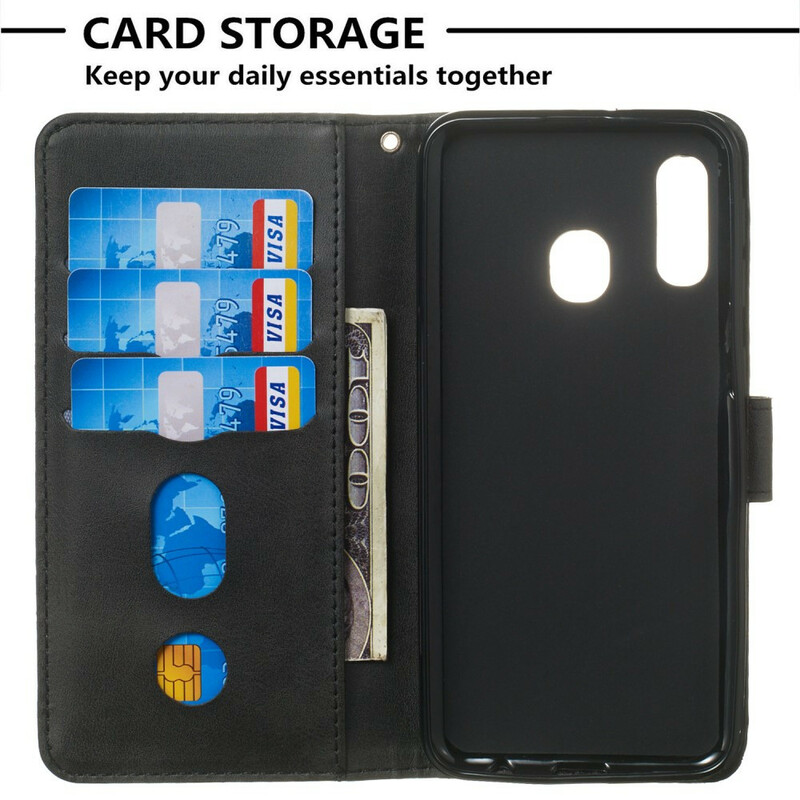Housse Samsung Galaxy A20e Vintage Porte-monnaie Housse Samsung Galaxy A20e Vintage Porte-monnaie