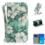 Housse Huawei P Smart 2019 Branche en Fleurs à Lanière Housse Huawei P Smart 2019 Branche en Fleurs à Lanière