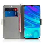 Housse Huawei P Smart 2019 Branche en Fleurs à Lanière Housse Huawei P Smart 2019 Branche en Fleurs à Lanière