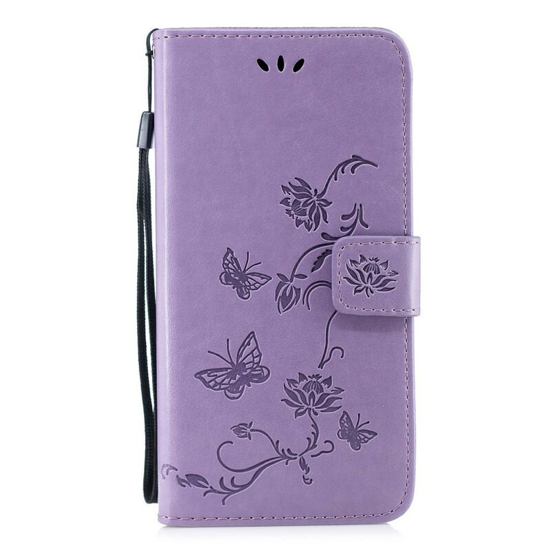 Housse Huawei P Smart 2019 Papillons et Fleurs à Lanière Housse Huawei P Smart 2019 Papillons et Fleurs à Lanière