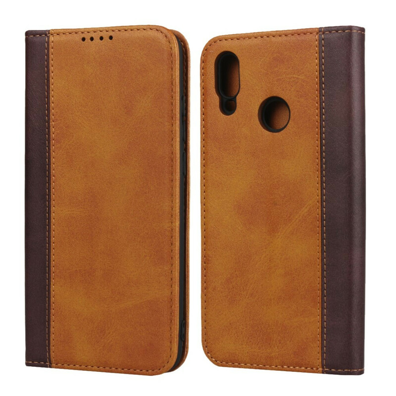 Flip Cover Huawei P Smart 2019 Bicolore Effet Cuir Flip Cover Huawei P Smart 2019 Bicolore Effet Cuir