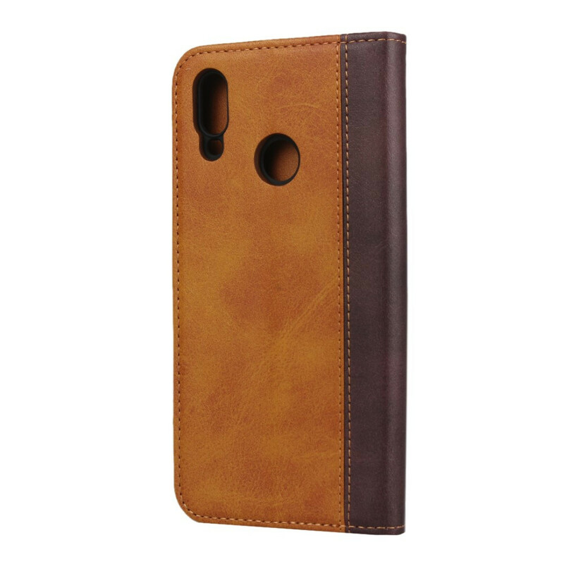 Flip Cover Huawei P Smart 2019 Bicolore Effet Cuir Flip Cover Huawei P Smart 2019 Bicolore Effet Cuir