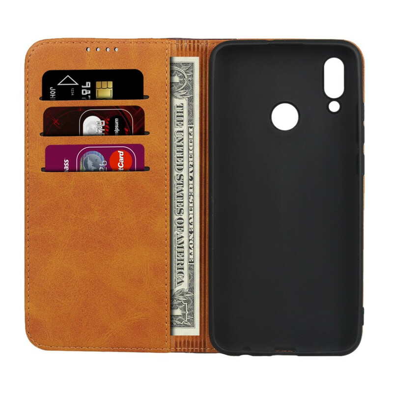 Flip Cover Huawei P Smart 2019 Bicolore Effet Cuir Flip Cover Huawei P Smart 2019 Bicolore Effet Cuir
