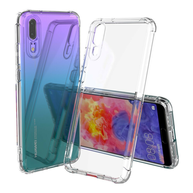 Coque Huawei P20 Transparente LEEU Coussins Protecteurs Coque Huawei P20 Transparente LEEU Coussins Protecteurs