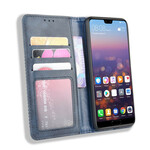 Flip Cover Huawei P20 Effet Cuir Vintage Stylisé Flip Cover Huawei P20 Effet Cuir Vintage Stylisé