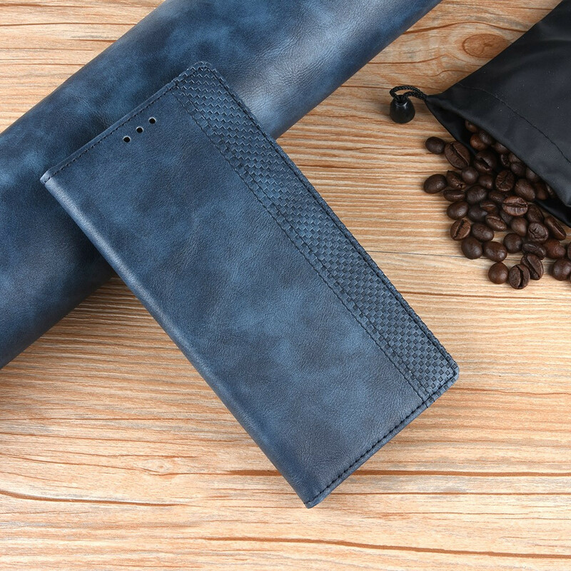 Flip Cover Huawei P20 Effet Cuir Vintage Stylisé Flip Cover Huawei P20 Effet Cuir Vintage Stylisé