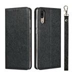 Flip Cover Huawei P20 Style Cuir Douceur avec Lanière Flip Cover Huawei P20 Style Cuir Douceur avec Lanière