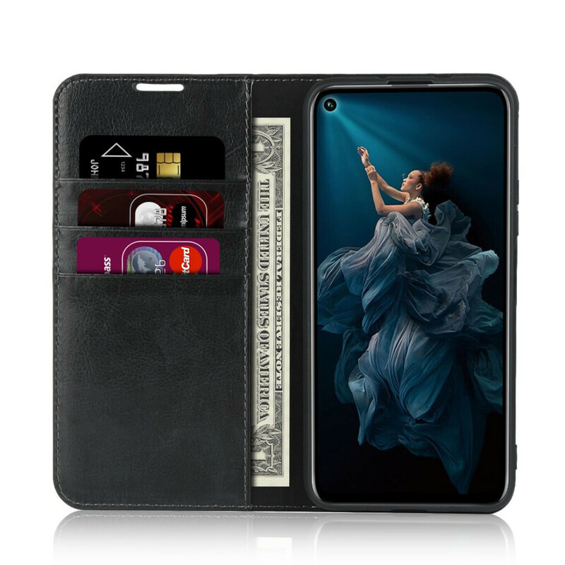Flip Cover Honor 20 Pro Cuir Véritable Vieilli Flip Cover Honor 20 Pro Cuir Véritable Vieilli