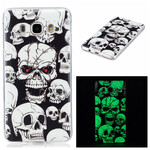 Coque Samsung Galaxy J7 2016 Attention Têtes de Mort Fluorescente Coque Samsung Galaxy J7 2016 Attention Têtes de Mort Fluorescente